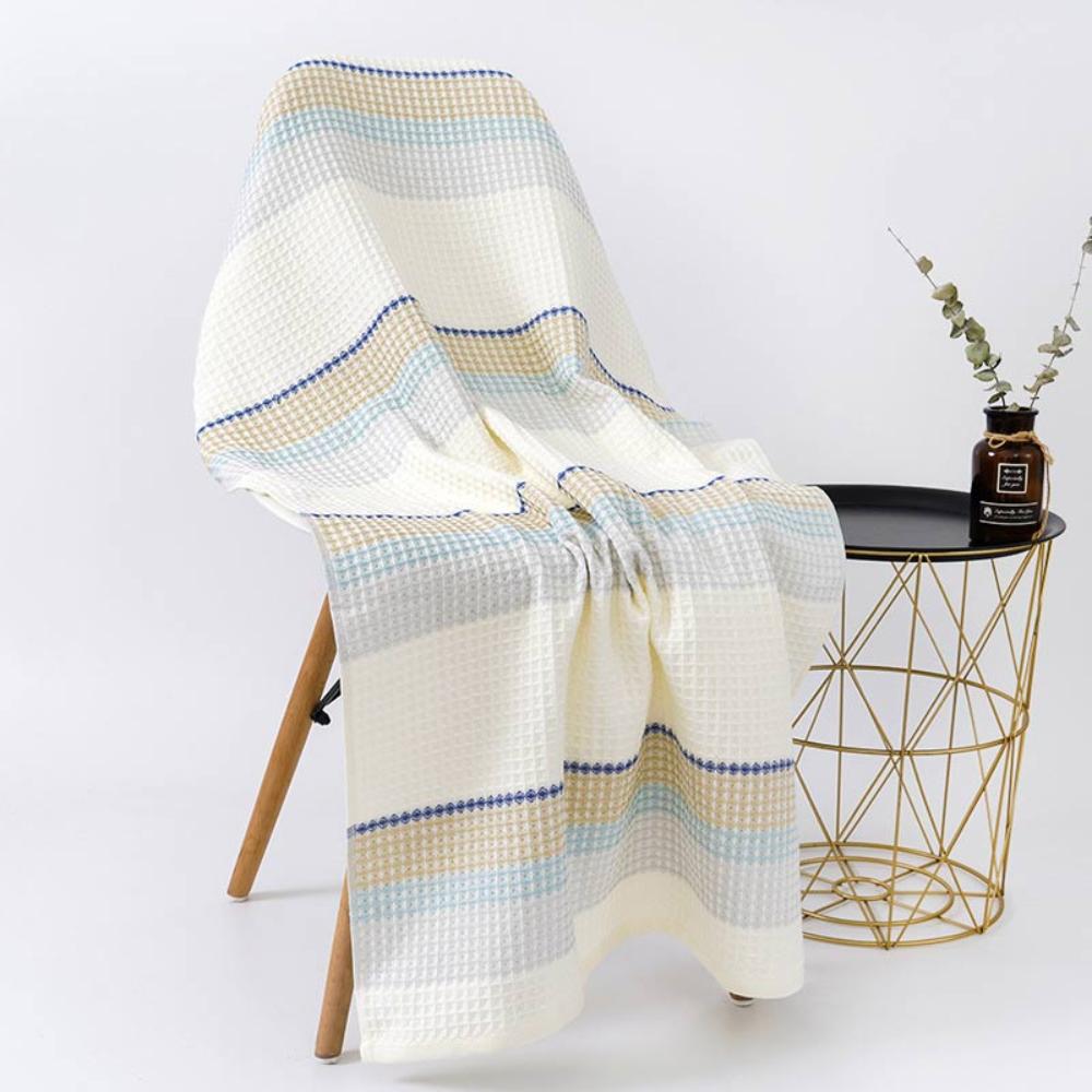 Chic Striped Cotton Bath Towel for Ultimate Comfort