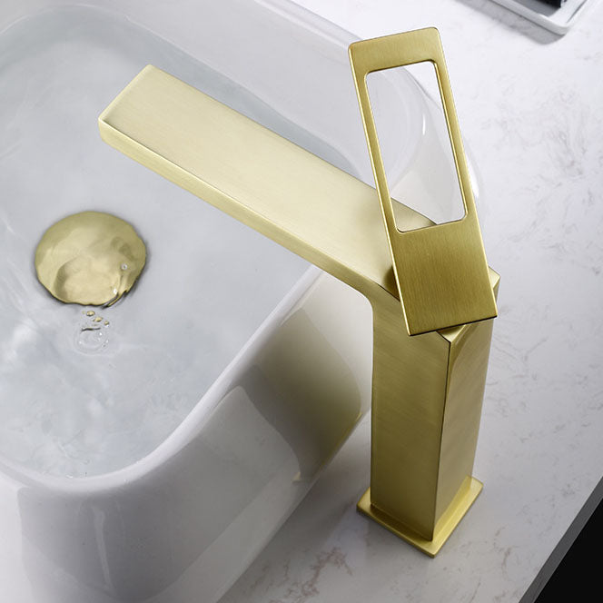 Glam Style Sink Faucet for Bathroom with Lever Mixer