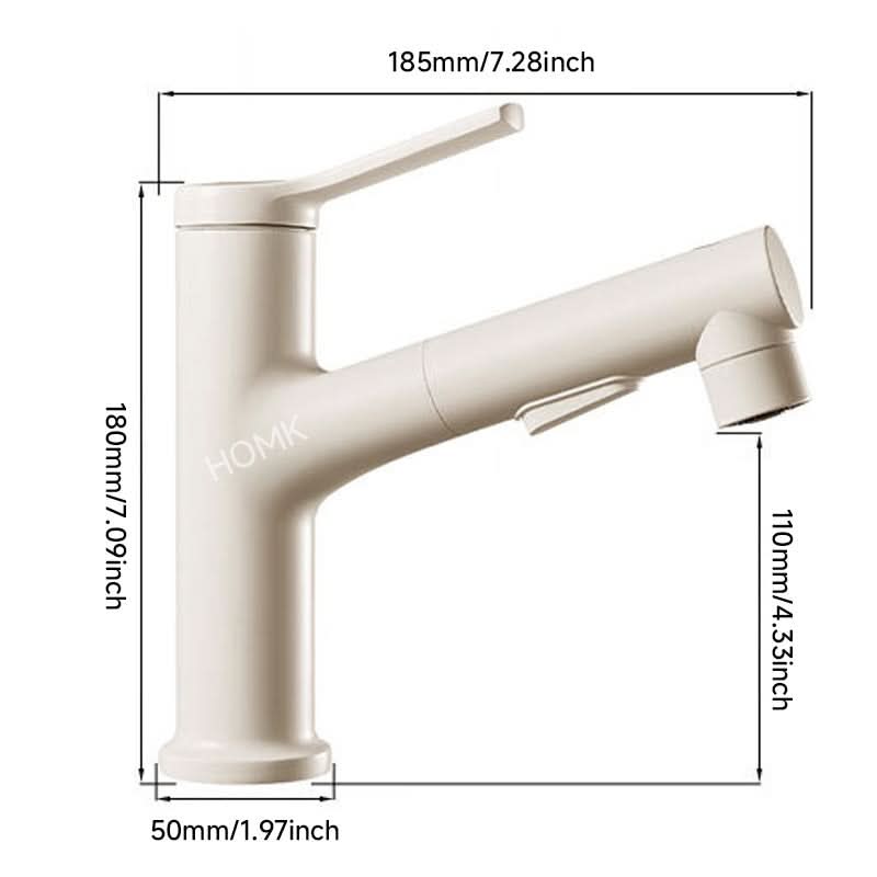 Hot and Cold Sink Faucet with Pull-Out Spray