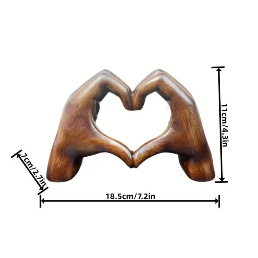 Heart-Shaped Oak Wood Craft