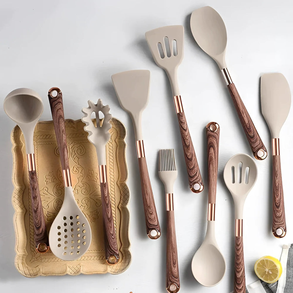 Premium Silicone Kitchen Tool Set | 10 Essential Pieces