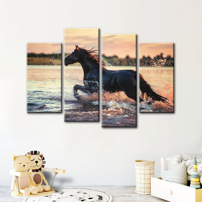 Stunning Equine Canvas Art - 4 Piece Set for Your Space