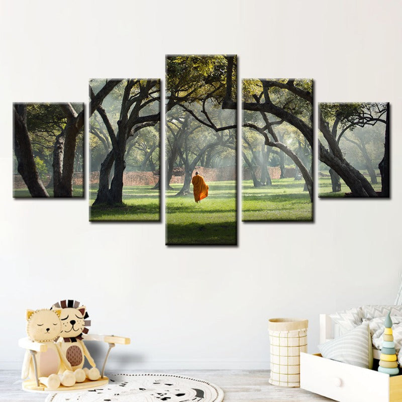Serenity in Motion: Five-Piece Canvas Art Set