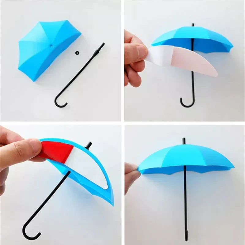Charming 3-Piece Wall Hook Set for Umbrellas and More