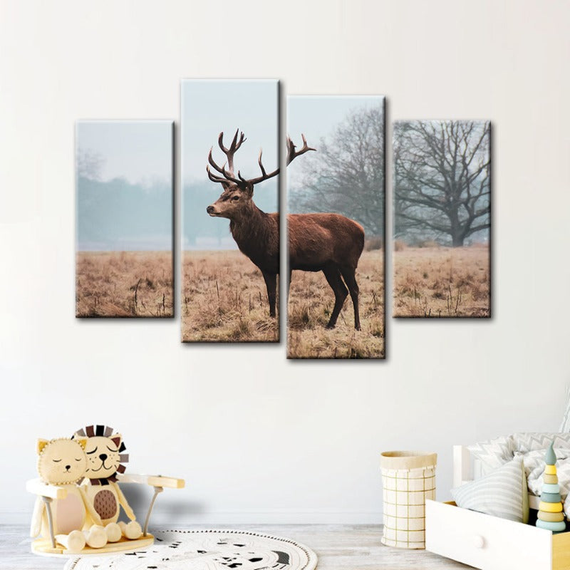 Serene Wilderness: 4-Piece Canvas Art Set