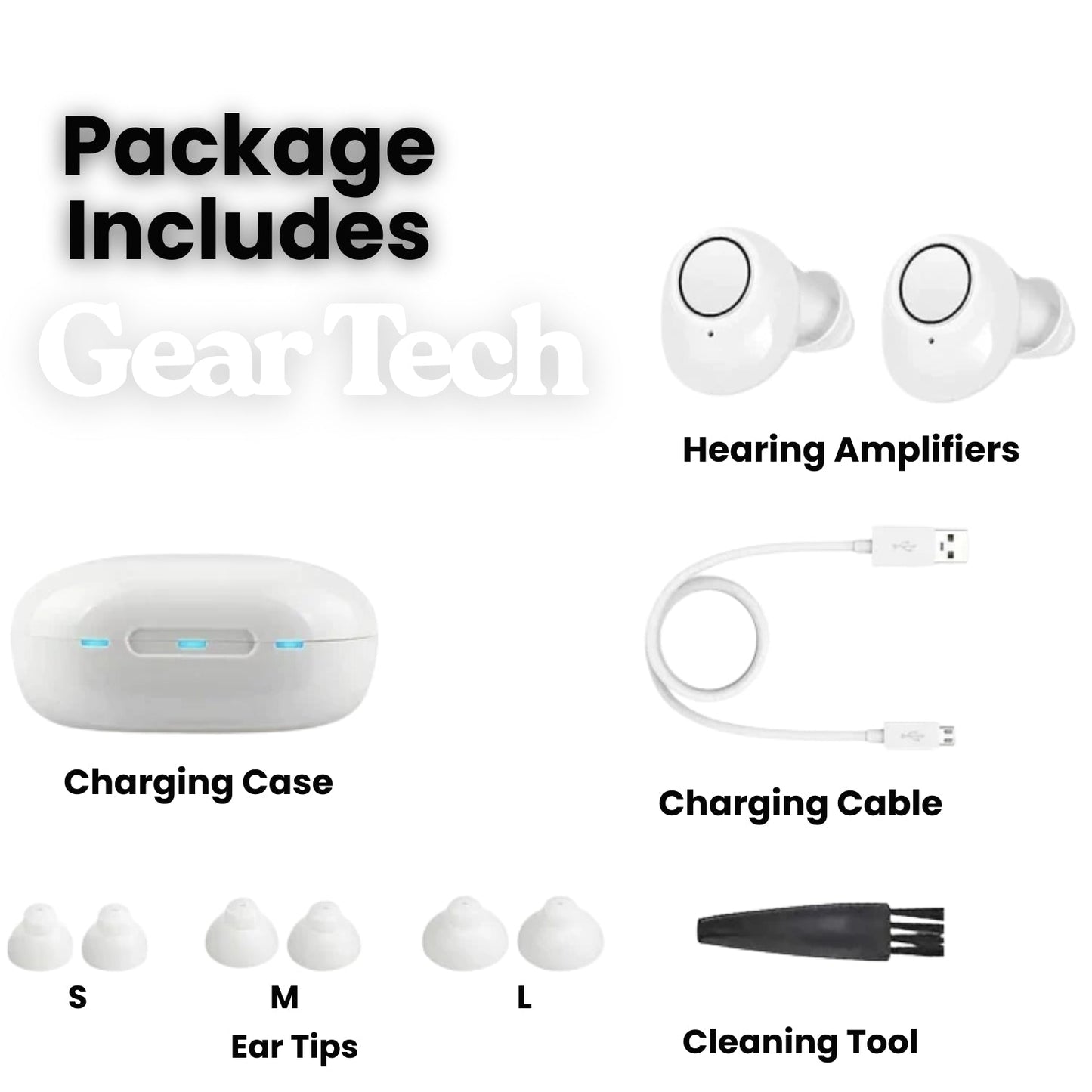 USB Rechargeable Hearing Aids for Comfortable Noise Reduction