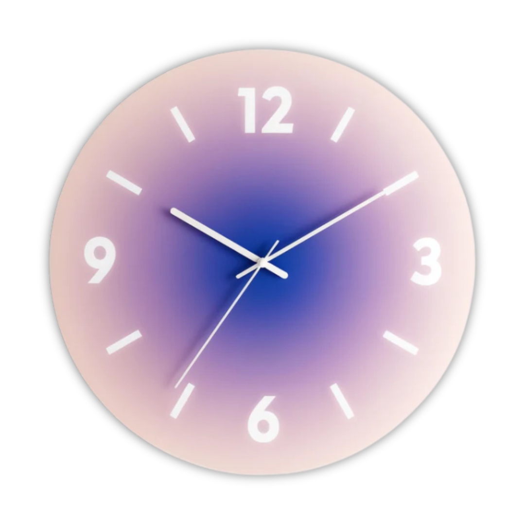 Modern Decorative Wall Clock with Glass Design