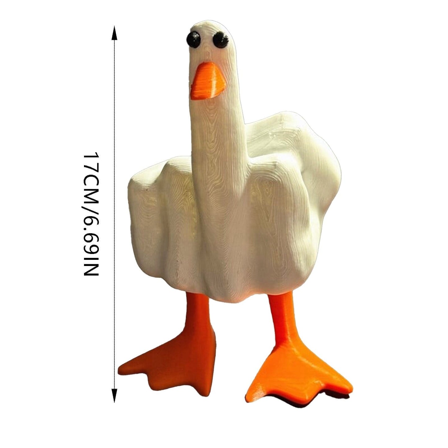 Quirky Duck Figurine with Playful Gesture