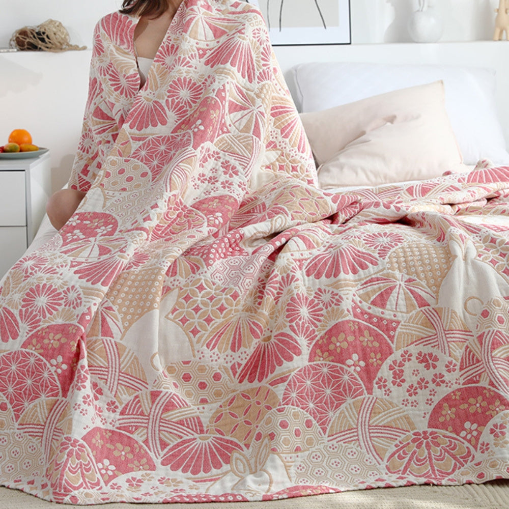 Serene Comfort Four-Layer Cotton Throw