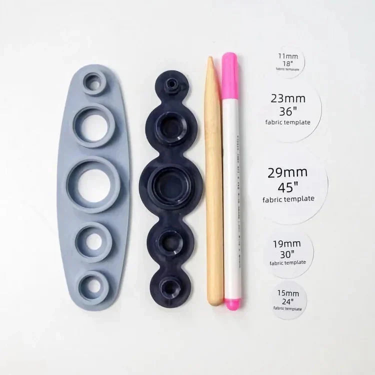 Custom Fabric Button Maker with One-Click Design System