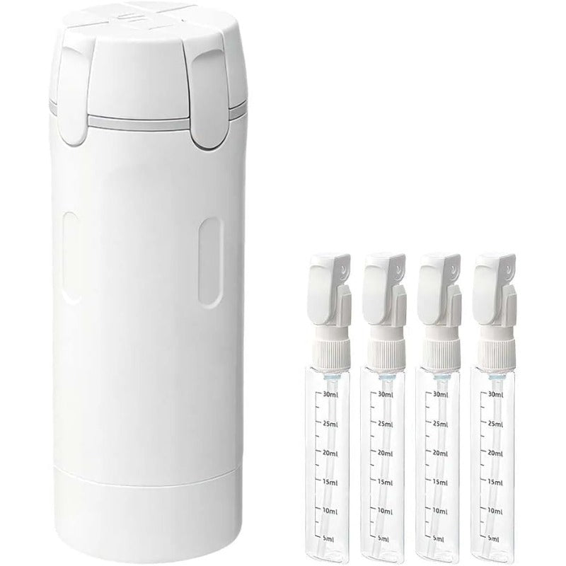 Compact 4-in-1 Travel Toiletry Organizer with 30ML Bottles