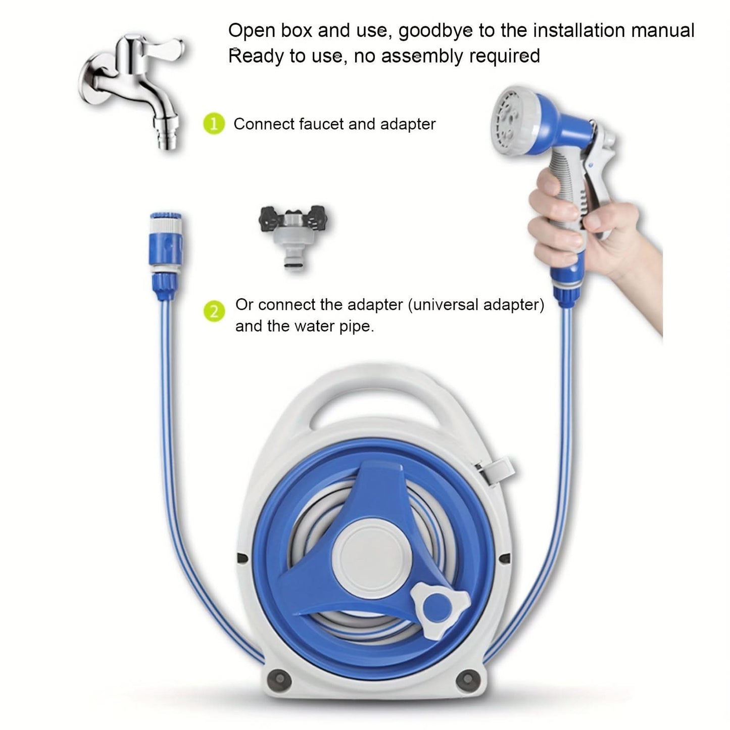 Retractable Hose Reel for Convenient Outdoor Watering