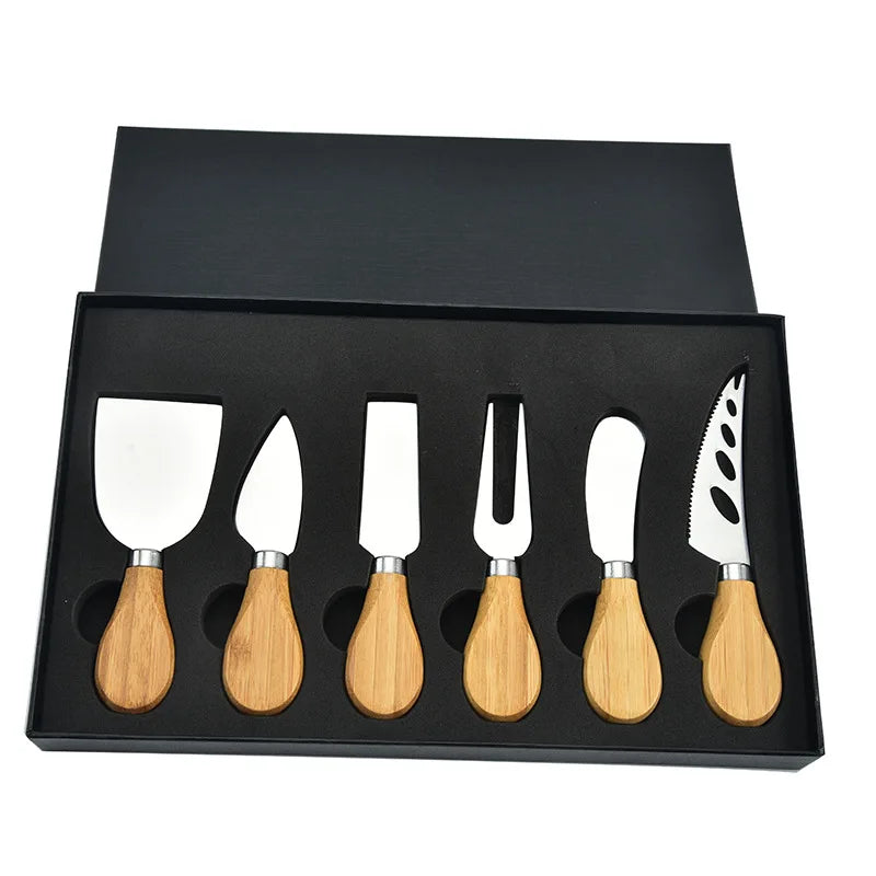 Premium 6-Piece Cheese Knife Set for Charcuterie Enthusiasts