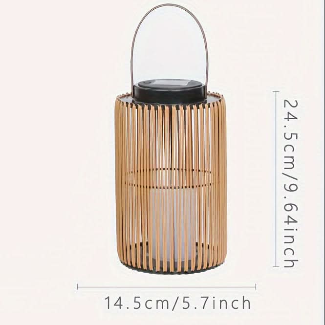 Solar-Powered Lantern for Outdoor Patio and Lawn Illumination