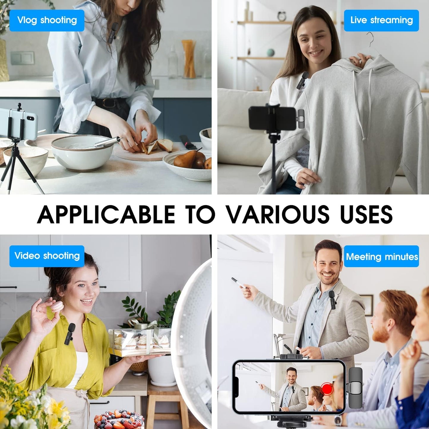 Dual Wireless Microphones for iPhone & iPad - Perfect for Creators