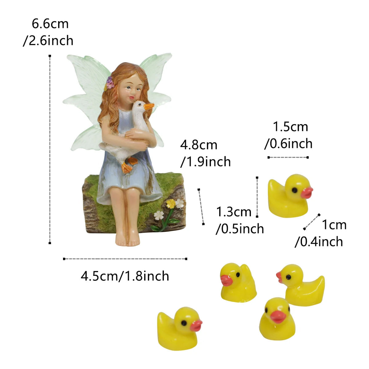 Fairy Garden Figurine Collection | Resin Flower Pot Ornament | Charming Mini Decorations