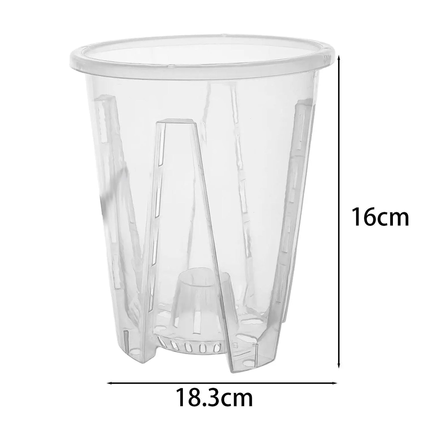 Transparent Self-Watering Plant Pots – Set of 5 with Drainage Holes