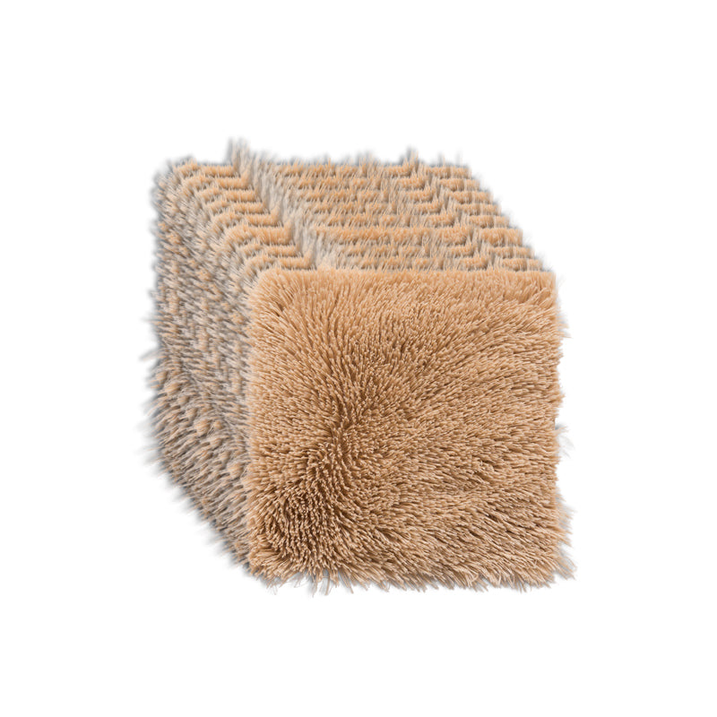 Interlocking Shag Carpet Tiles in Color Block Design – Modern Floor Covering