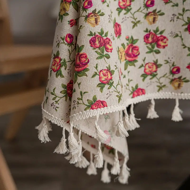 Charming Floral Table Cover for Elegant Dining