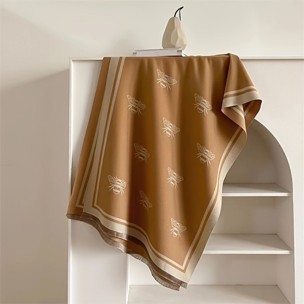 Nature's Embrace Winter Wrap with Bee Design