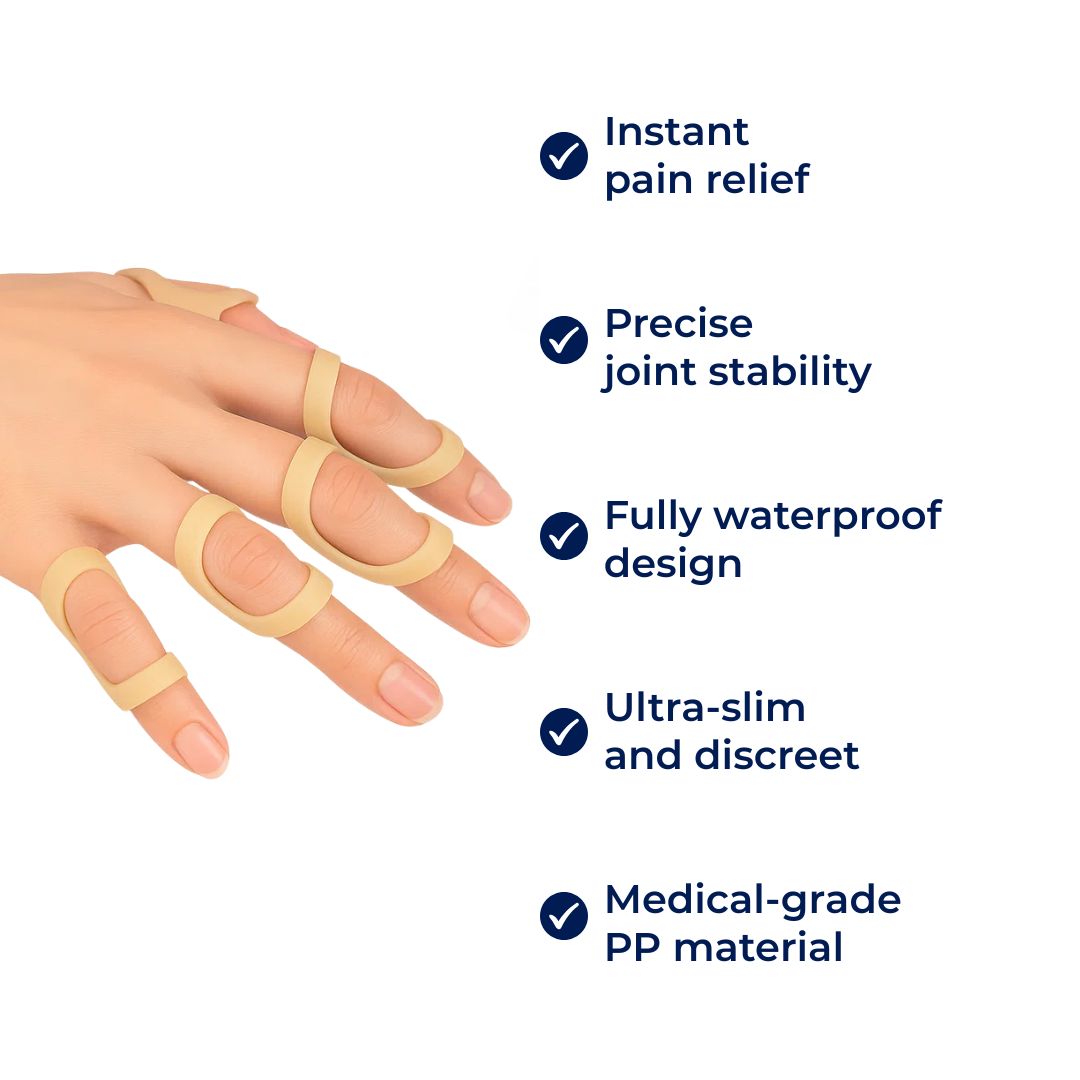 Waterproof Finger Splint with 8 Rings – Stability for Pain Relief