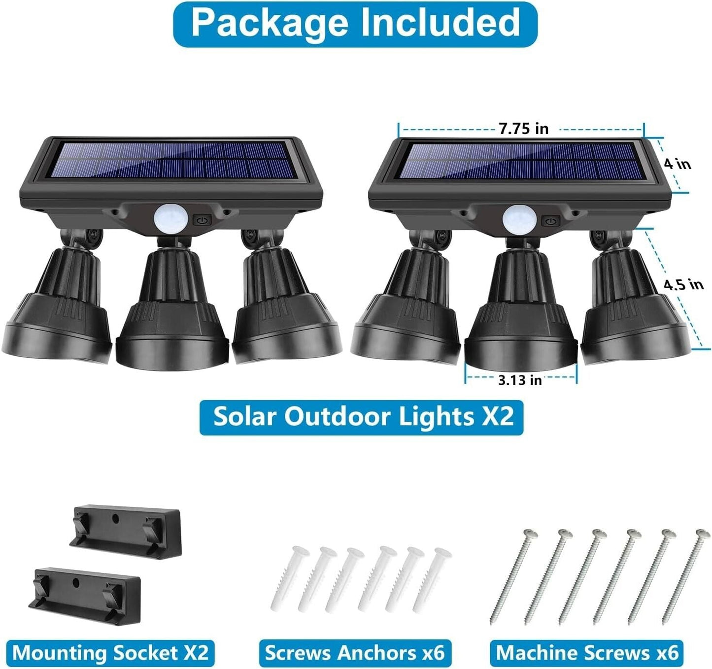 Outdoor Solar Floodlight with Motion Detection for Security