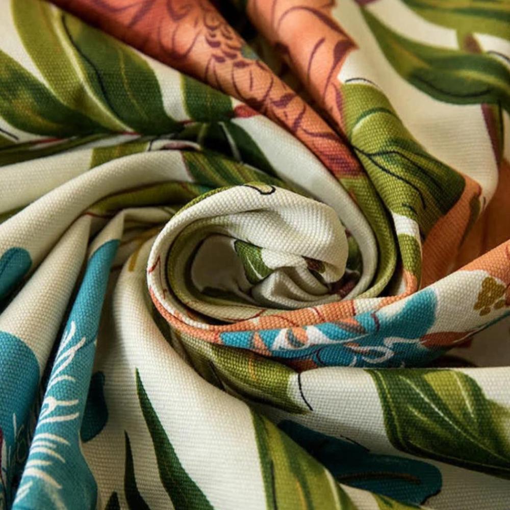 Tropical Leaf Design Cotton Table Cover