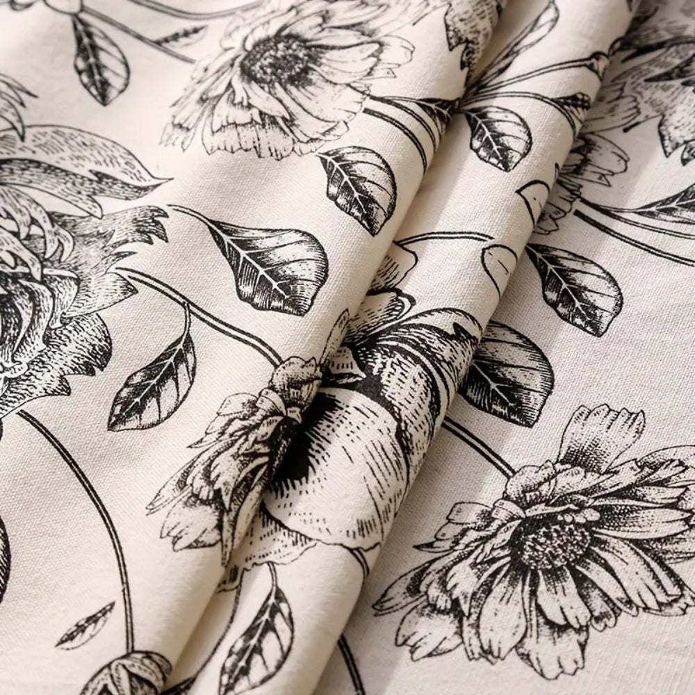 Charming Floral Tassel Table Cover for Rustic Elegance