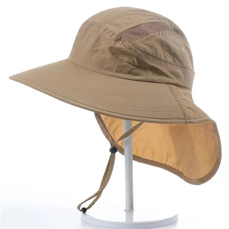 Sun Hat with Neck Protection - Wide Brim Design