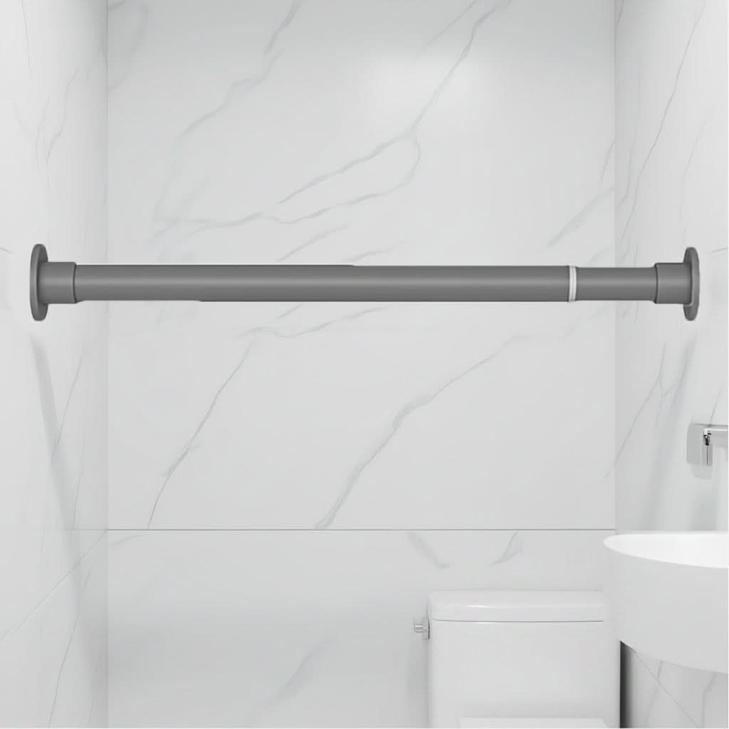 Reinforced Spring Tension Rod for Bathrooms and Closets