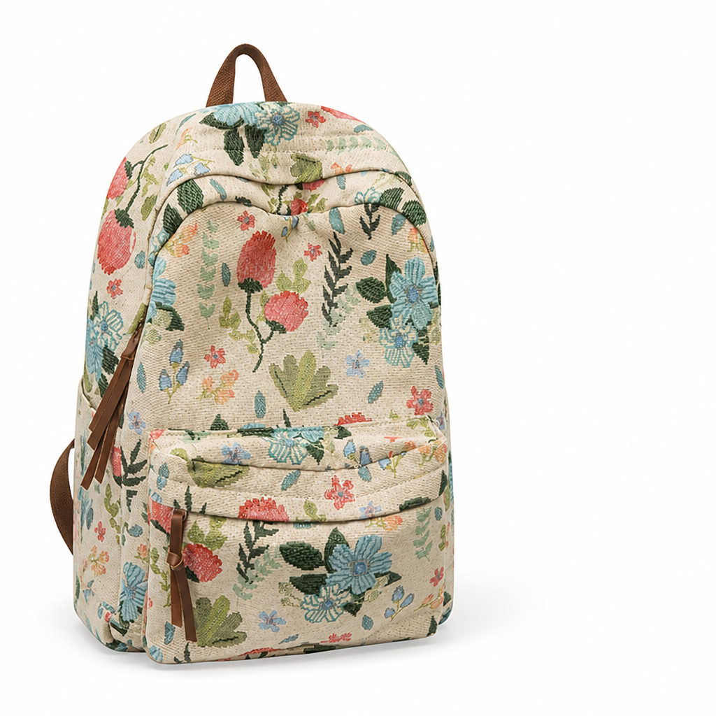 Charming Floral Extra-Large Backpack for School & Travel