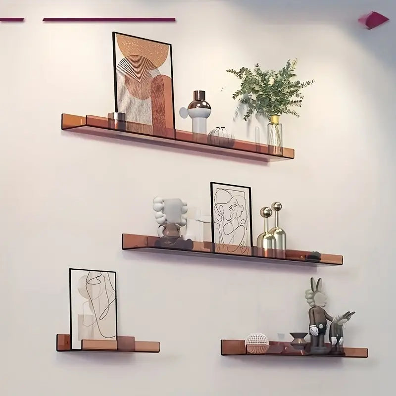 Industrial Wall Shelf with Floating Design and Stylish Features