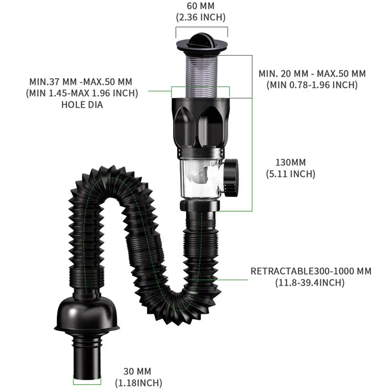 Buy One Get One Free | Odor and Clog Resistant Drain Pipes for Sinks