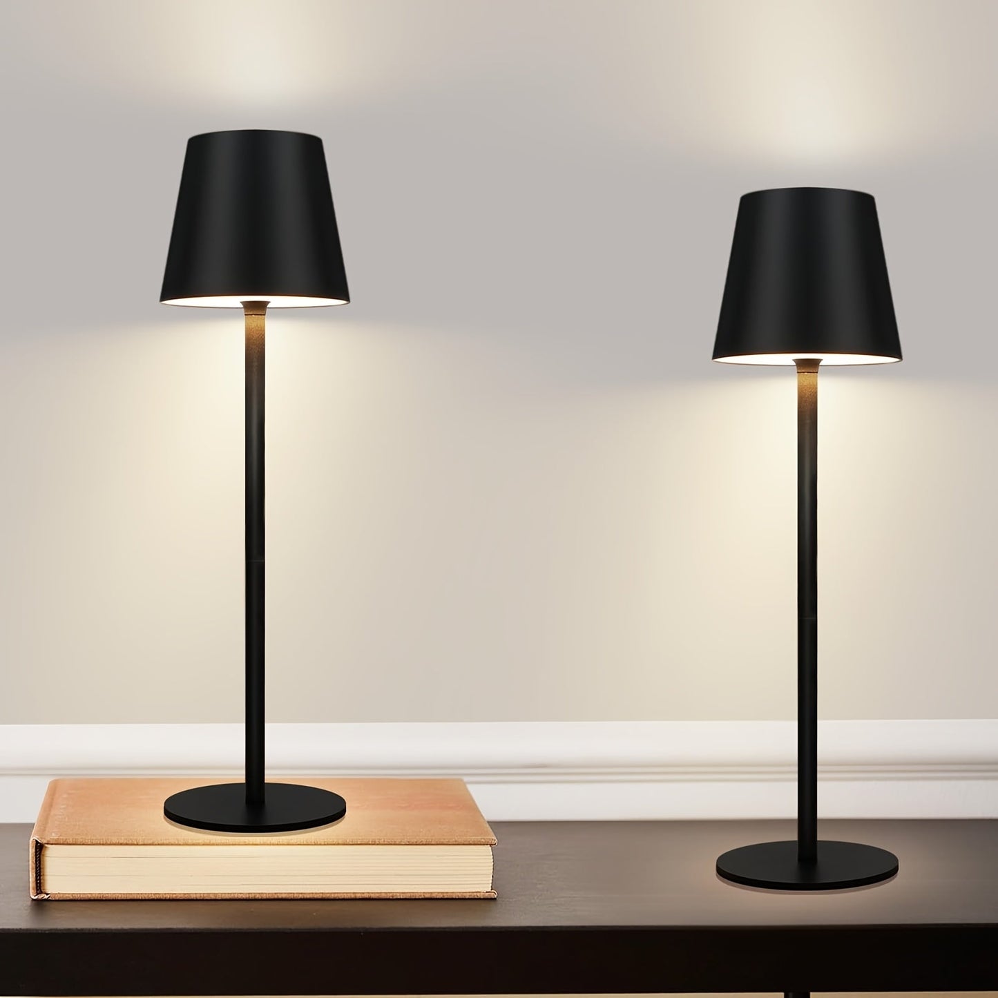 LED Table Lamp with Touch Control – Rechargeable for Nightstand Use