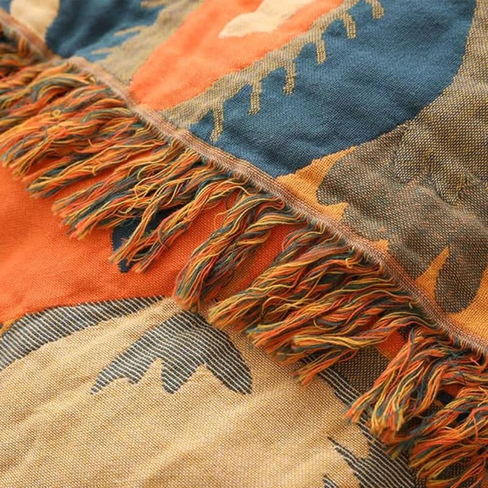 Chic Floral Cotton Blanket for Cozy Living