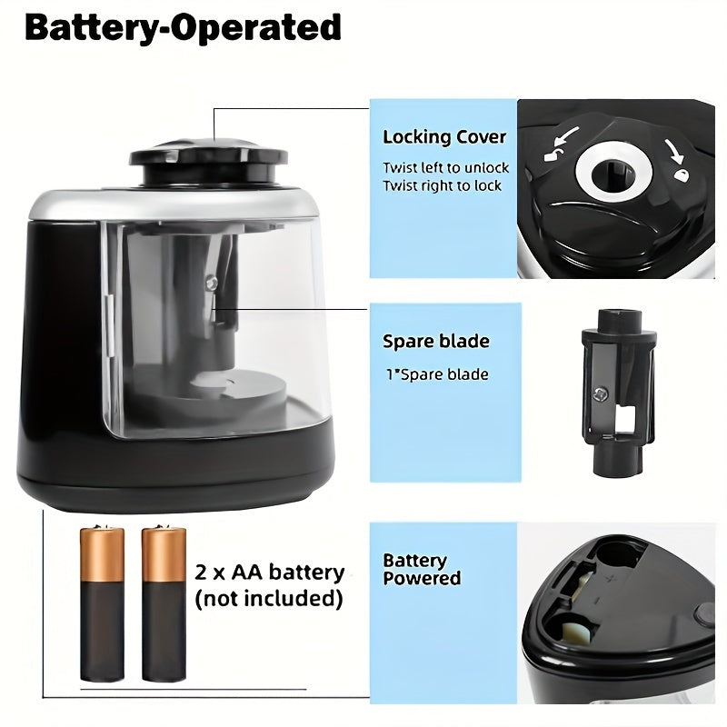 Compact and Quick Automatic Pencil Sharpener with USB Connection