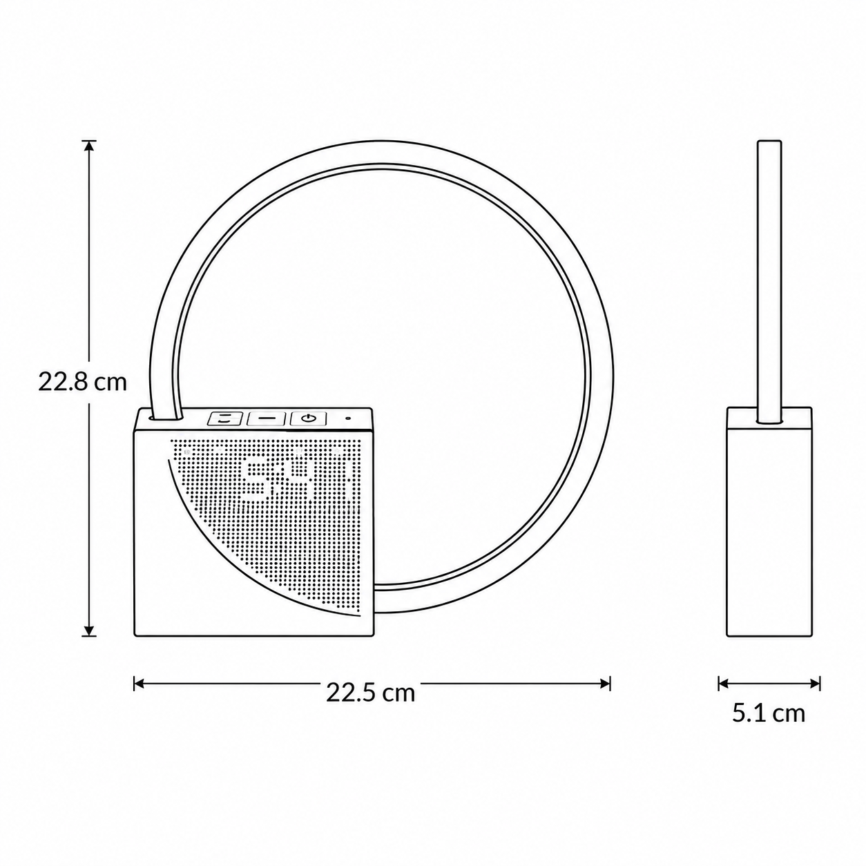 USB Port LED Desk Lamp with Multiple Functions