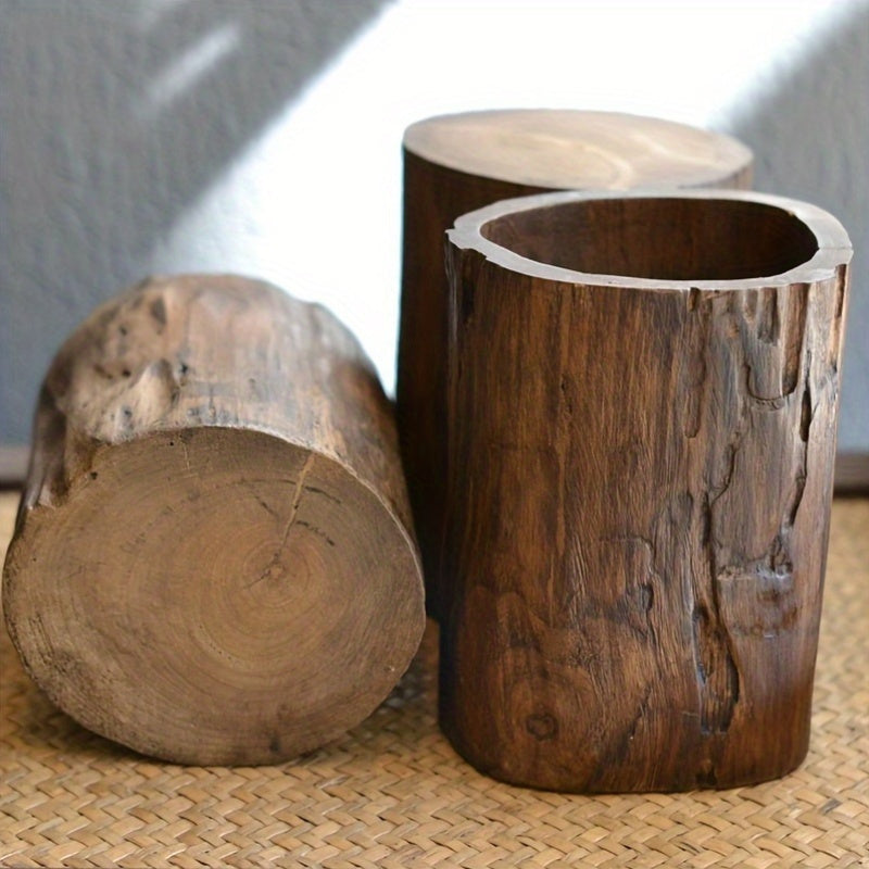 Handcrafted Wooden Desk Pen Holder – Natural and Distinctive Design