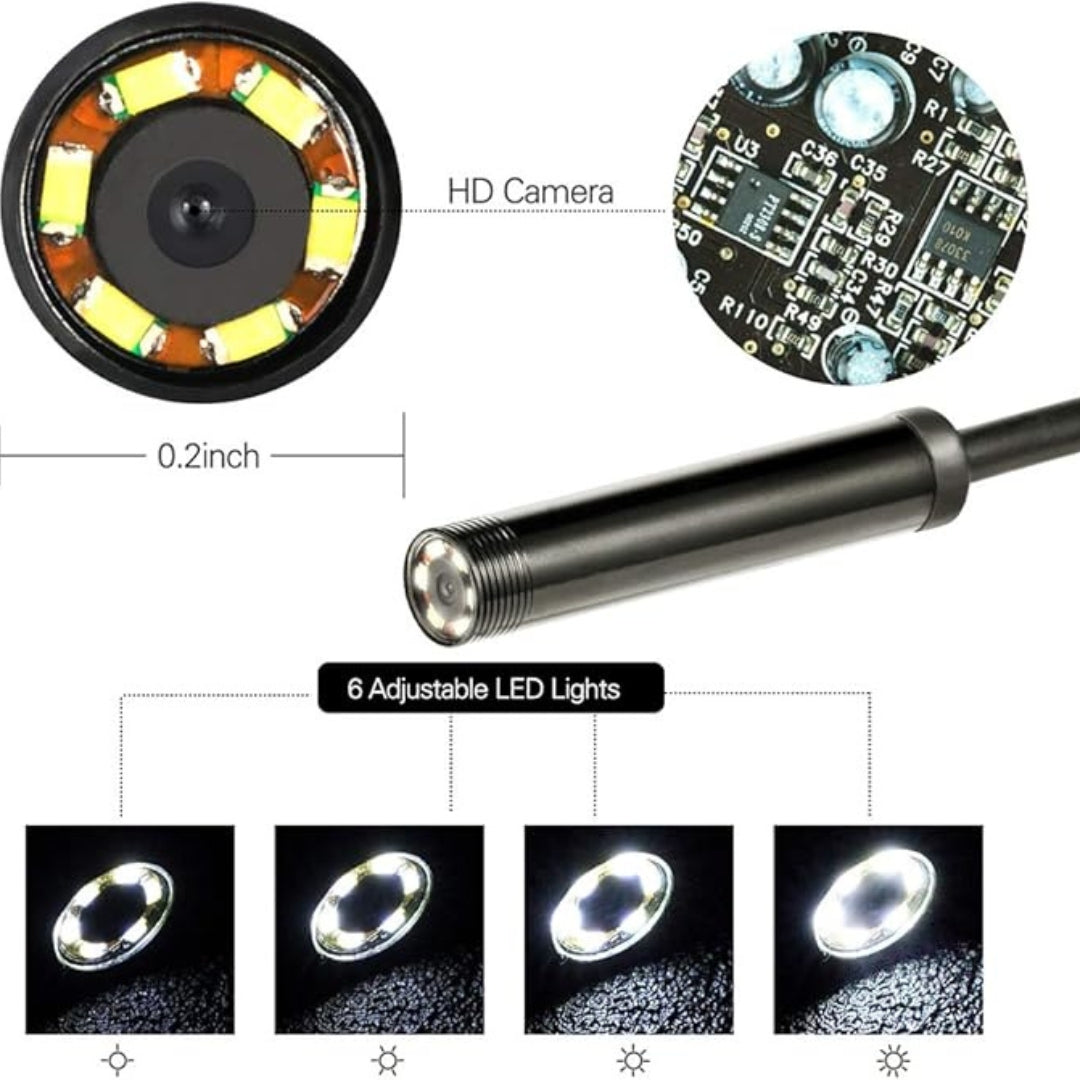 Waterproof Endoscope with Bright LED Light – AquaLux Model