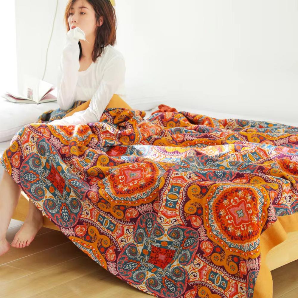 Chill Haven Dual-Sided Blanket | 100% Cotton Comfort