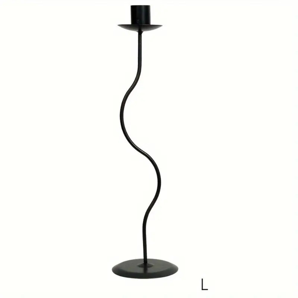 Elegant Curved Iron Candle Stand for All Occasions