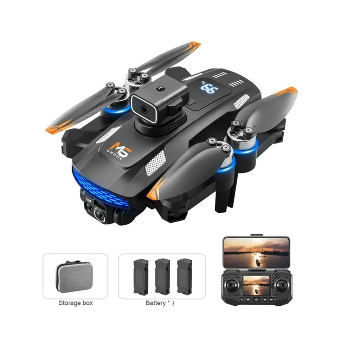 8K Quadcopter Drone with 5G WiFi FPV, Remote Display, and Obstacle Avoidance