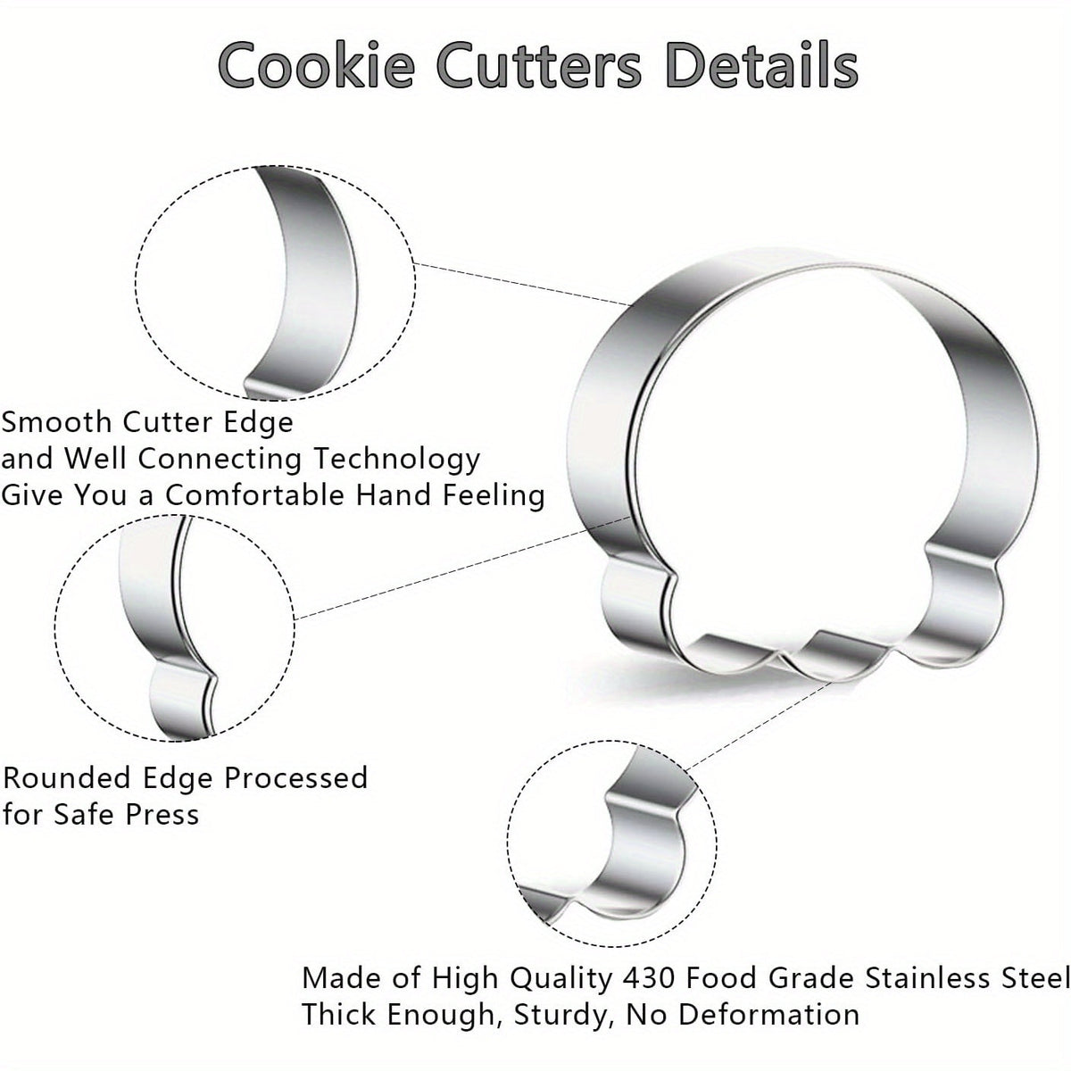 Festive Halloween Cookie Cutters Set – 7 Unique Shapes