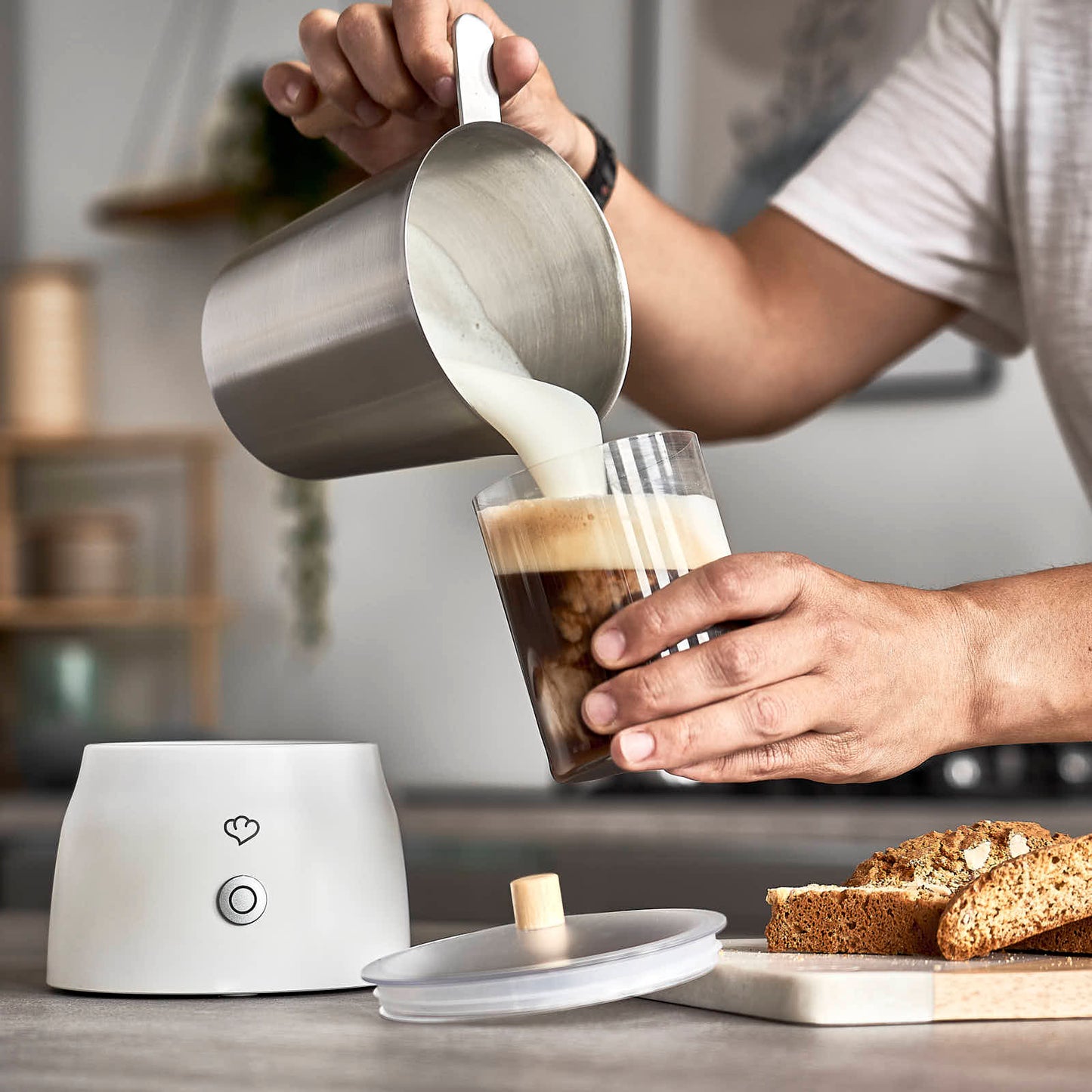 Ultimate Milk Frother with 4 Versatile Functions | Hot & Cold Foam, Milk, and Hot Chocolate