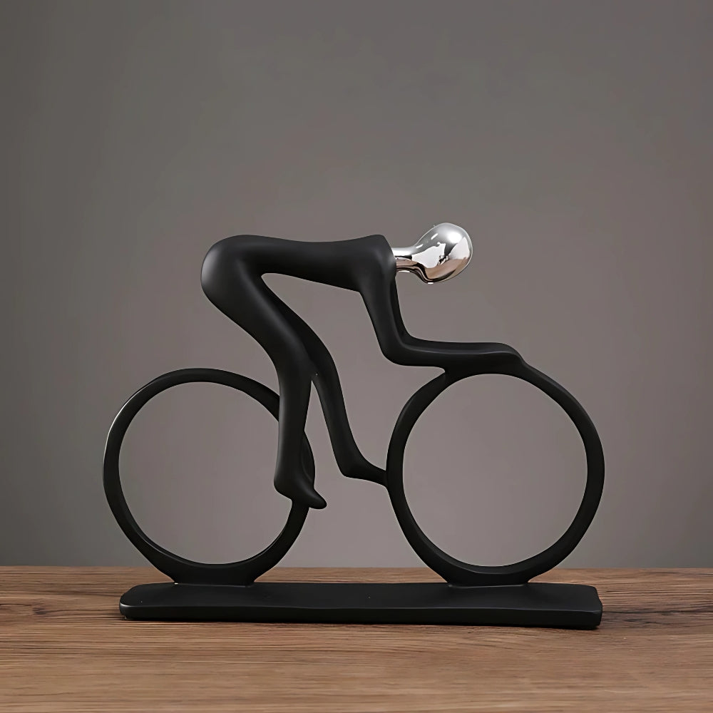 Elegant Cyclist Sculpture for Home Decor Enthusiasts
