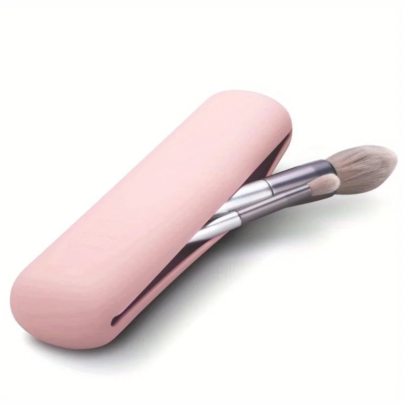 Compact Silicone Makeup Brush Holder – Modern Cosmetic Organizer 20.5x5.5 cm