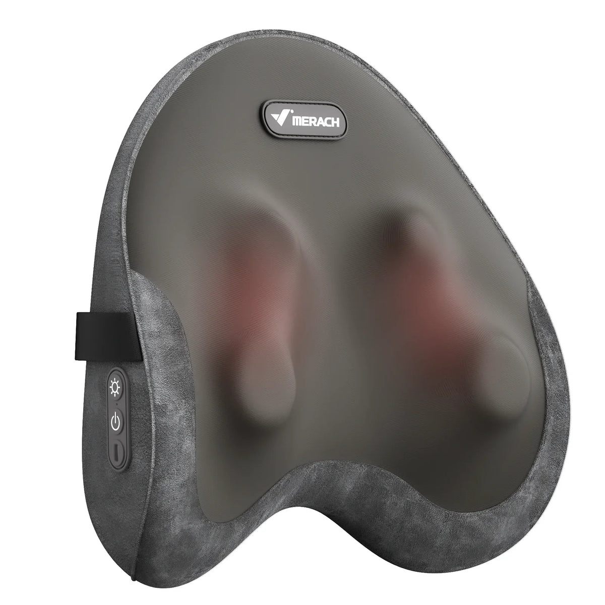 Shiatsu Lumbar Support Pillow with Heat – Memory Foam Back Cushion, 4 Rotating Nodes, Reversible & Washable Cover