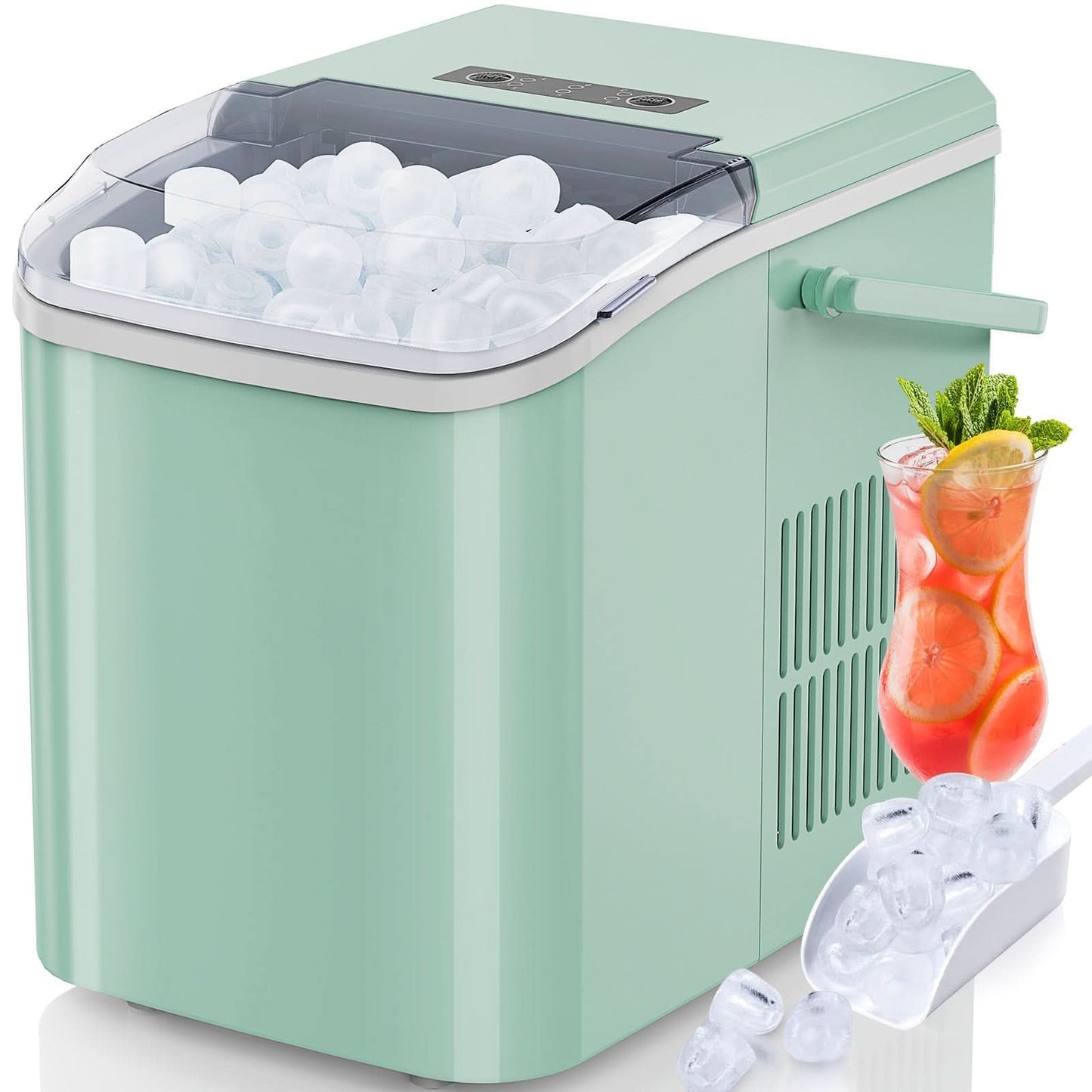 Self-Cleaning Compact Ice Maker Machine