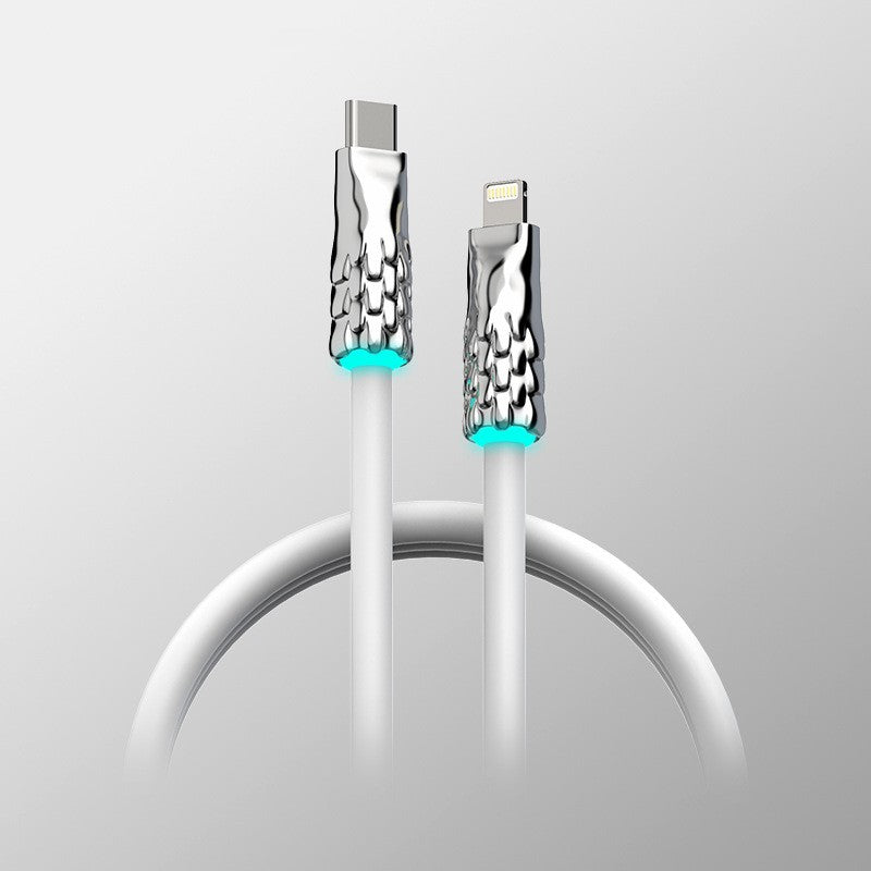 Fast Charging Data Cable with Built-in Breathing Light - Liquid Silicone