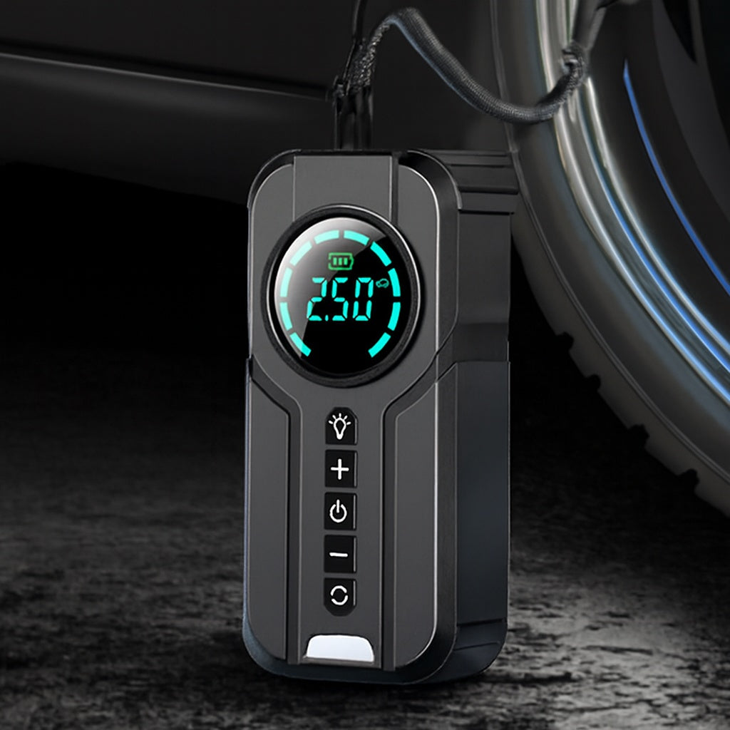 LED-Equipped Portable Tire Air Pump